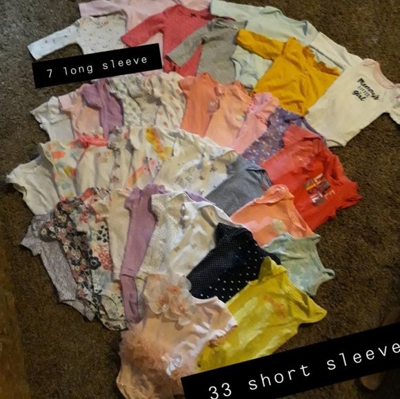 Baby girl clothes lot 0-3 mo. 115+ items & diapers